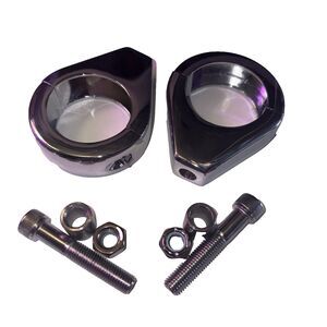 Chrome Turn Signal Clamp Kit 41mm Forks fits Harley Davidson